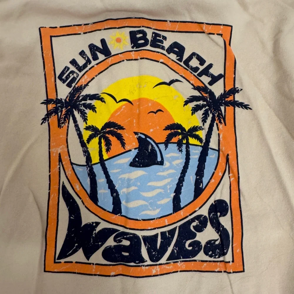 Sun Beach Waves Beige Hoodie by Tommy Bahama